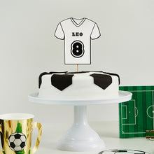 Load image into Gallery viewer, Personalised Football Shirt Cake Topper With 2 Sticker Sheets
