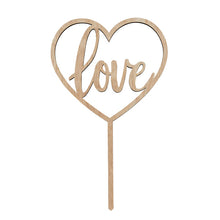 Load image into Gallery viewer, Wooden Love Cake Topper
