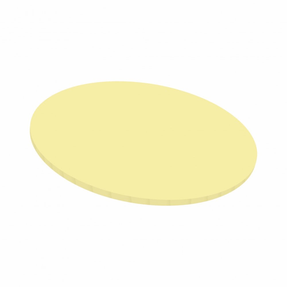 5mm Round Pastel Yellow Matt Masonite Board