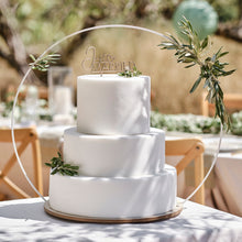 Load image into Gallery viewer, Wooden Hoop Wedding Cake Stand
